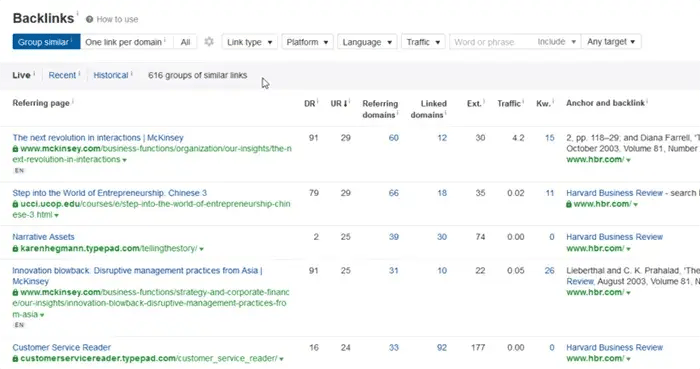 Backlinks