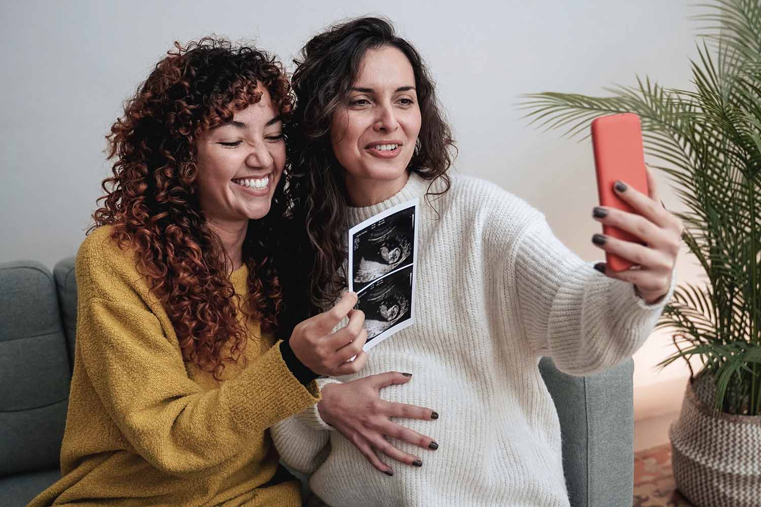 Couple taking selfies Surrogacy